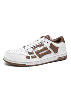 AIVIRI MFS003-126 White and Brown Low-Top Sneakers