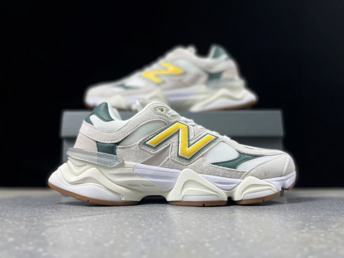 New Balance U9060AGG Sneakers in White, Green and Yellow
