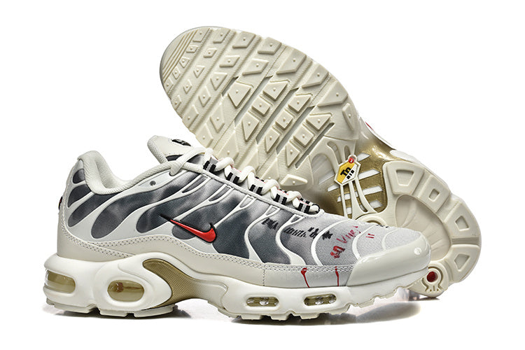 Nike Air Max Plus Sneakers in White and Gray