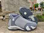 Jordan 14 Gray and White Basketball Sneakers