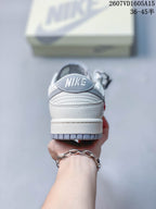 Nike SB Dunk Low Sneakers White Gray with Red Accents