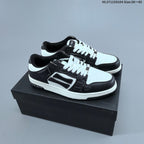 AMIRI Skeleton Low-Top Sneakers in White and Blue