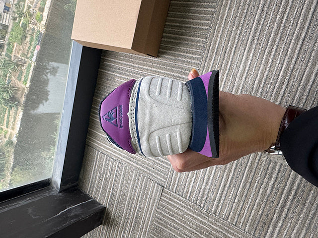 Le Coq Sportif AN-19 Sneakers in Gray and Purple