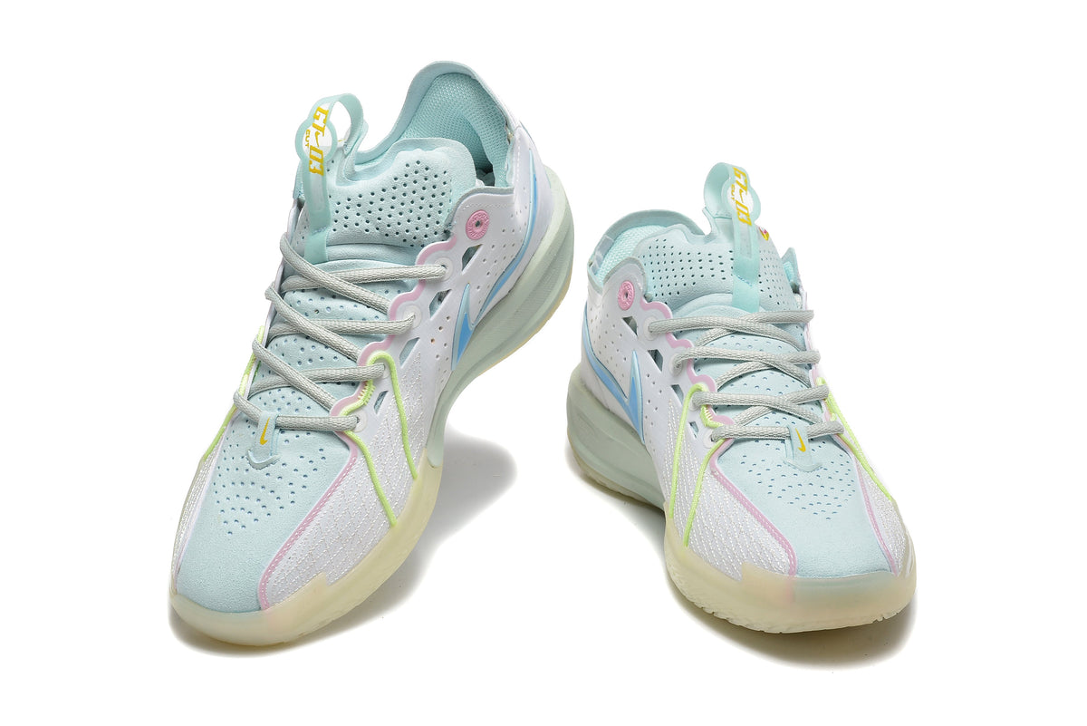 Nike ZoomX Basketball Shoes in White and Pastel Blue