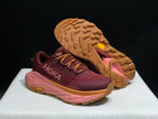 HOKA Skyline Float X Trail Sneakers in Burgundy and Pink