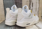 Jordan 4 Men's Sneakers in Off-White and Gold
