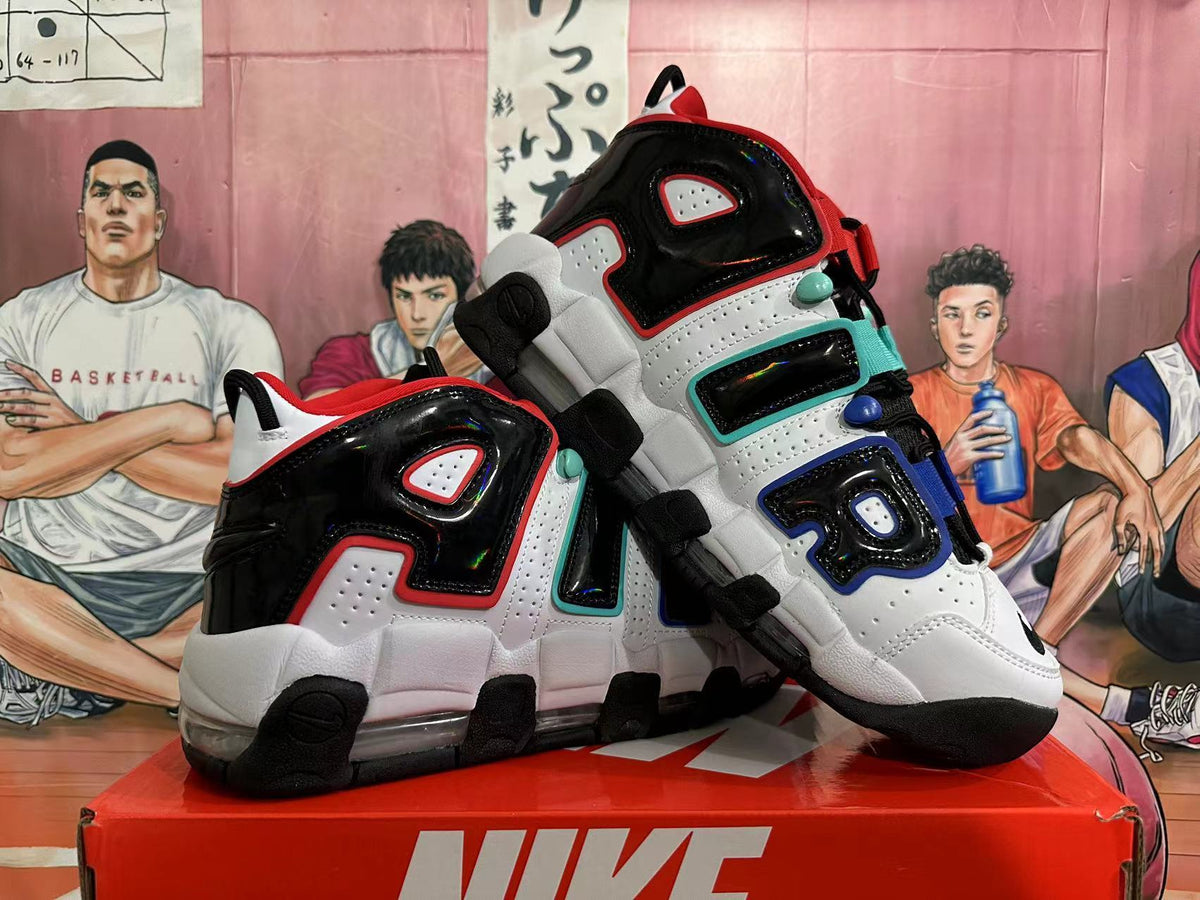 Nike Air More Uptempo White Black Basketball Sneakers