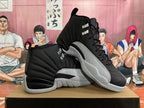 Jordan 12 Black and Grey High-Top Sneakers