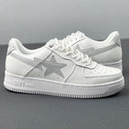 BAPE STA Low Sneakers in White and Grey