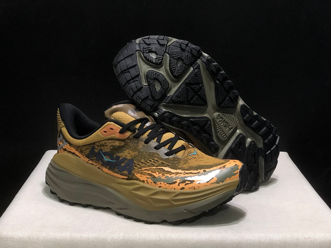 HOKA Stinson 7 Trail Running Shoes in Camo
