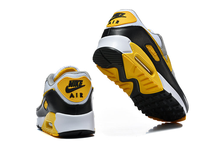 Nike Air Max 90 Sneakers in White, Grey, Black and Yellow