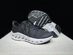 On Cloudsurfer Trail Black and White Trail Running Shoes