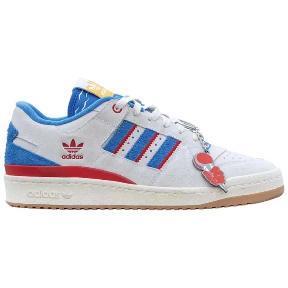 Adidas Originals Men's White/Blue Shake x  Forum Low CL Shoes, JR6383 (No Box)