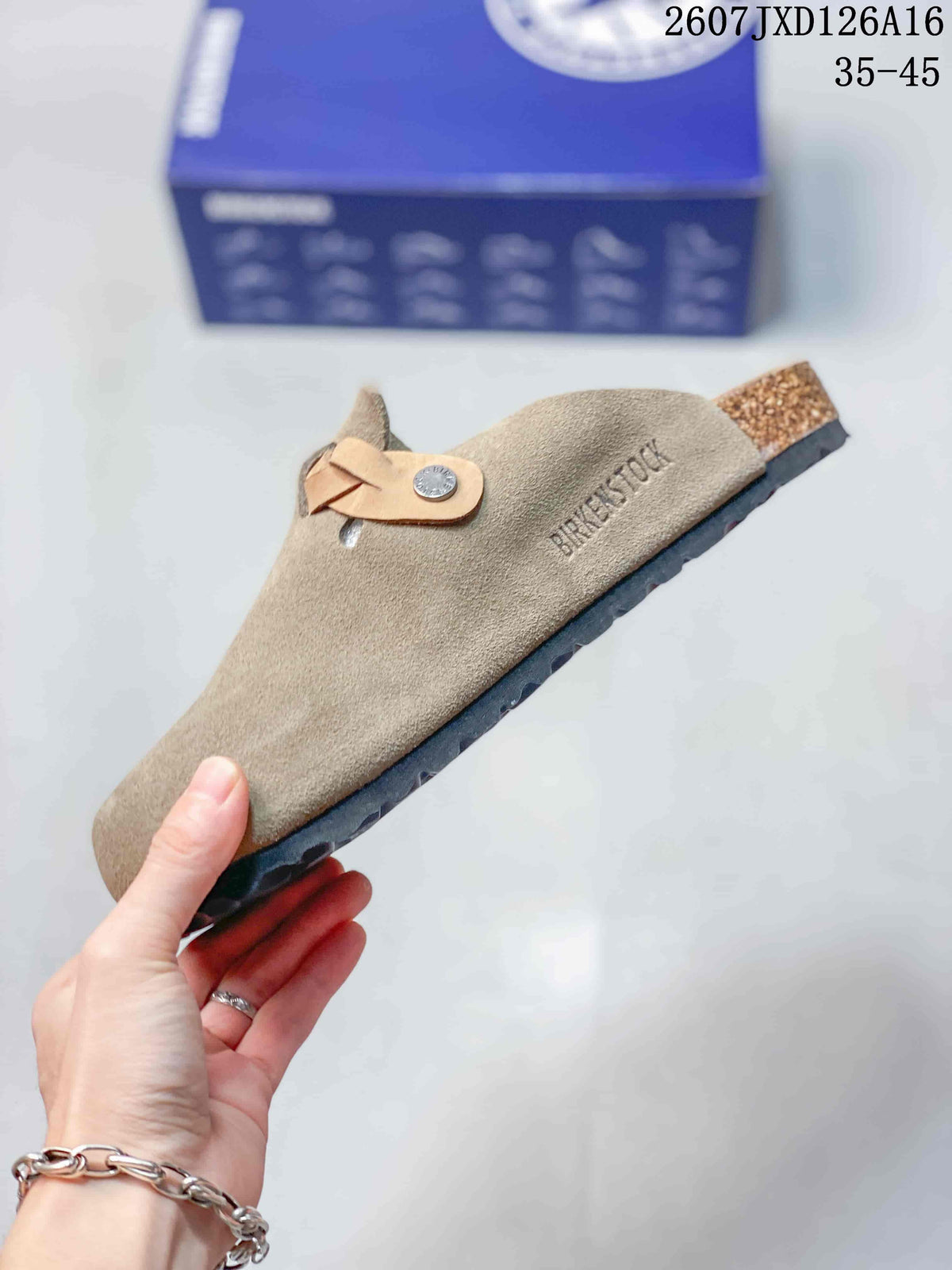 Birkenstock Boston Closed-Toe Mule Taupe