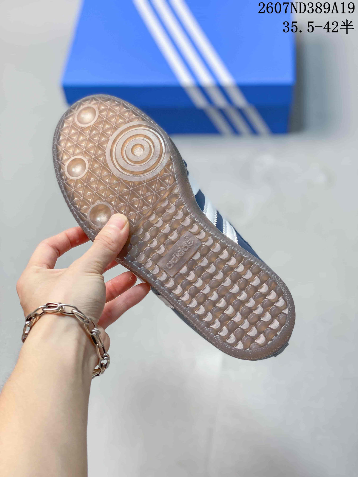 adidas Samba Jane Mary Jane Sneakers Blue and White
