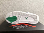 Jordan 4 White and Green Sneakers