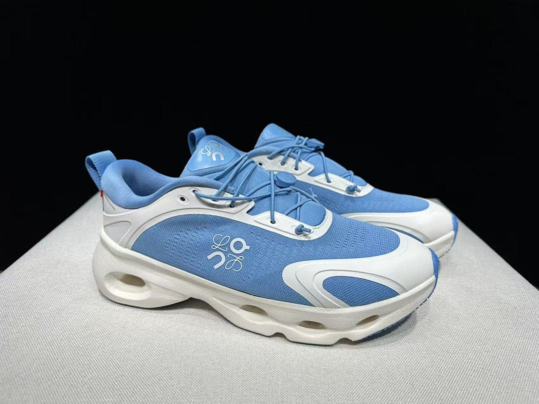On x Loewe Cloudventure 3.0 Sneakers White and Blue