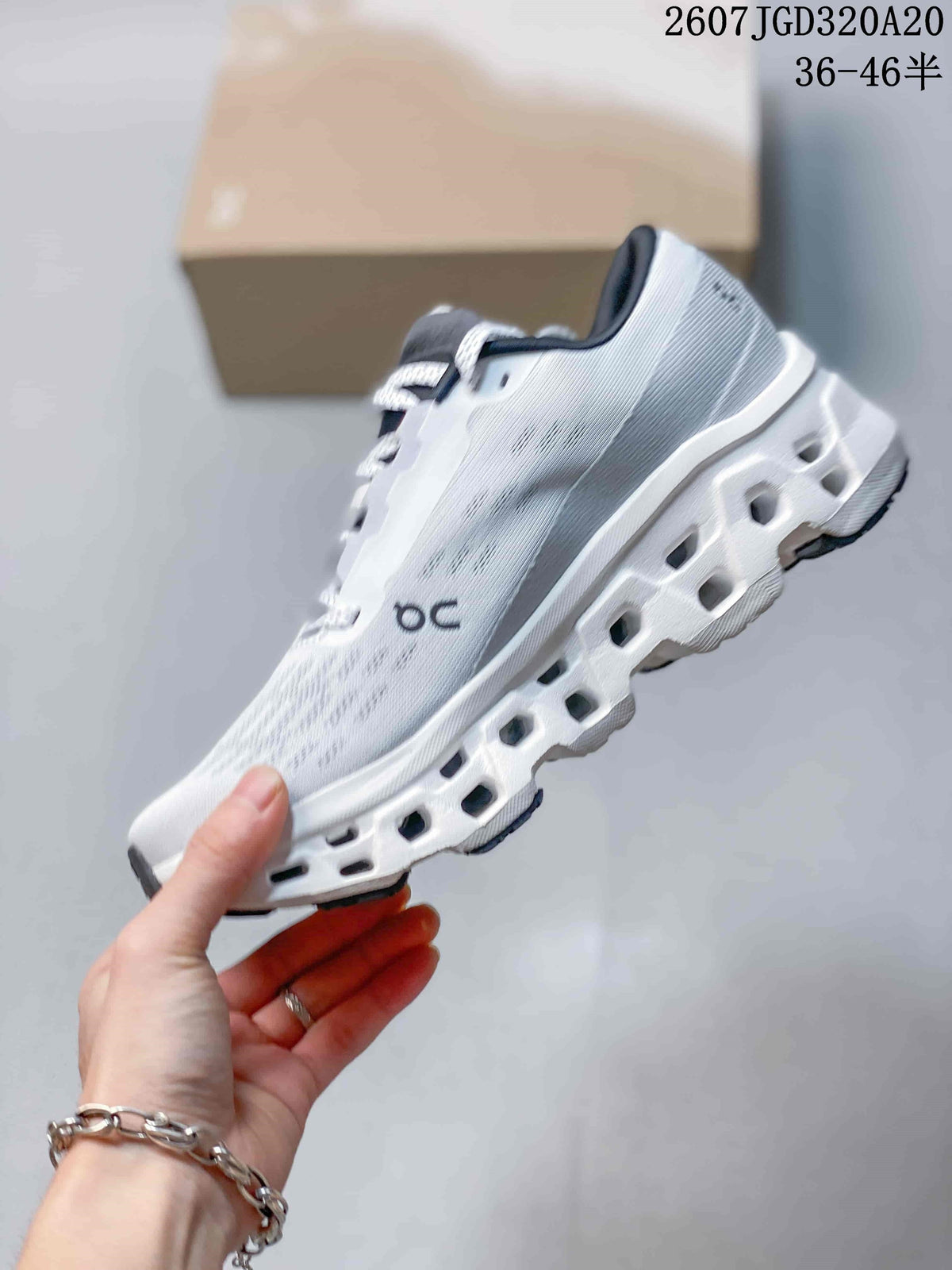 On Cloudmonster 3 White Black Running Sneakers 2607JGD320A20