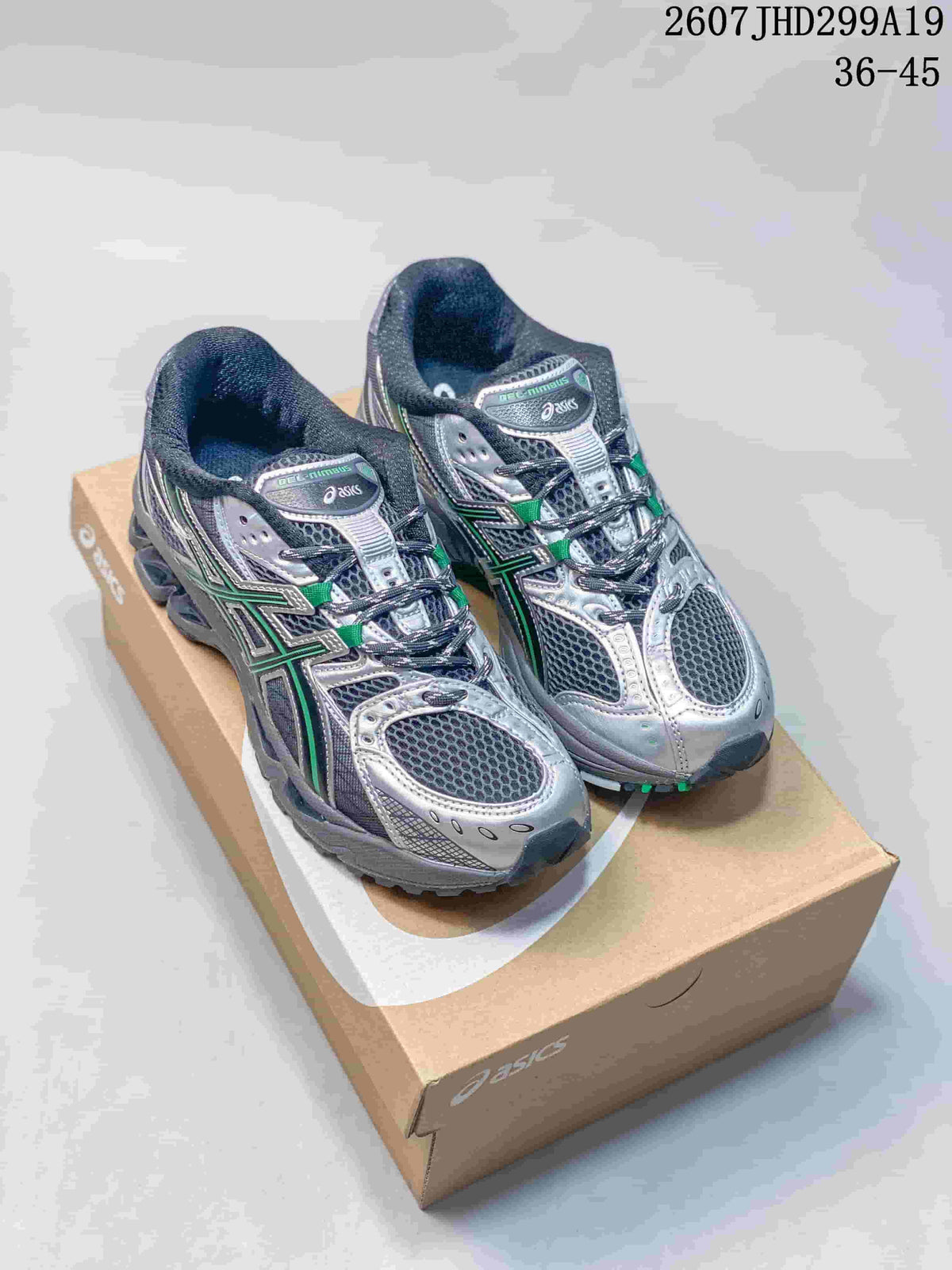 ASICS Gel-Nimbus 10.1 Retro Running Sneakers Silver Green