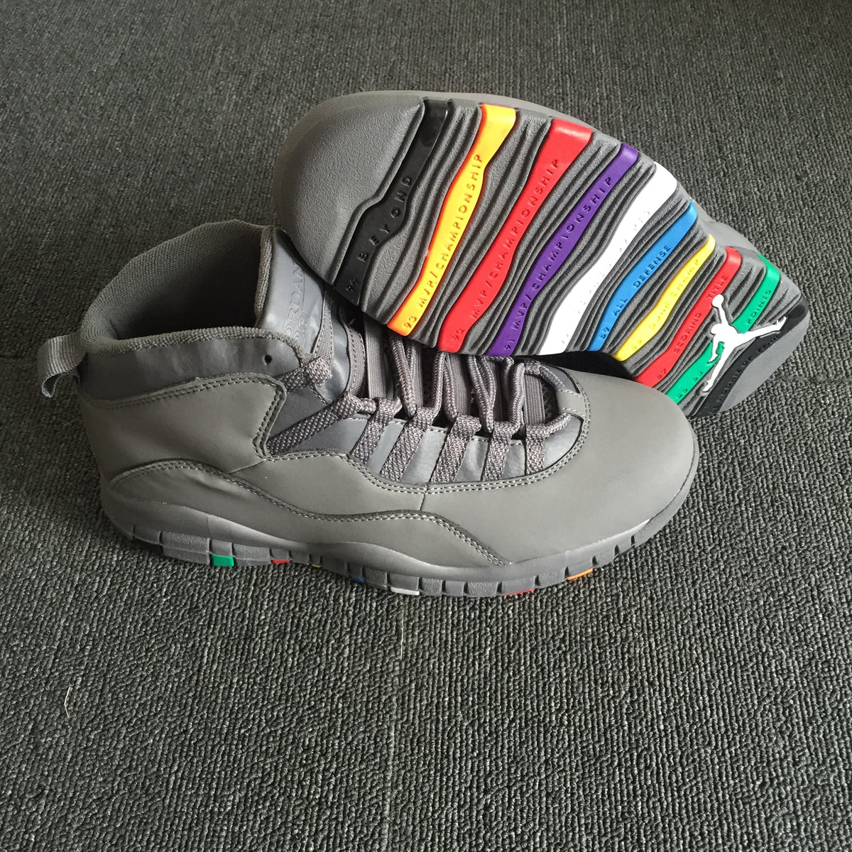 Jordan Air Jordan 10 Retro Gray Multicolor Sneakers