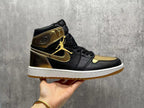 Jordan 1 High Black and Gold Sneakers