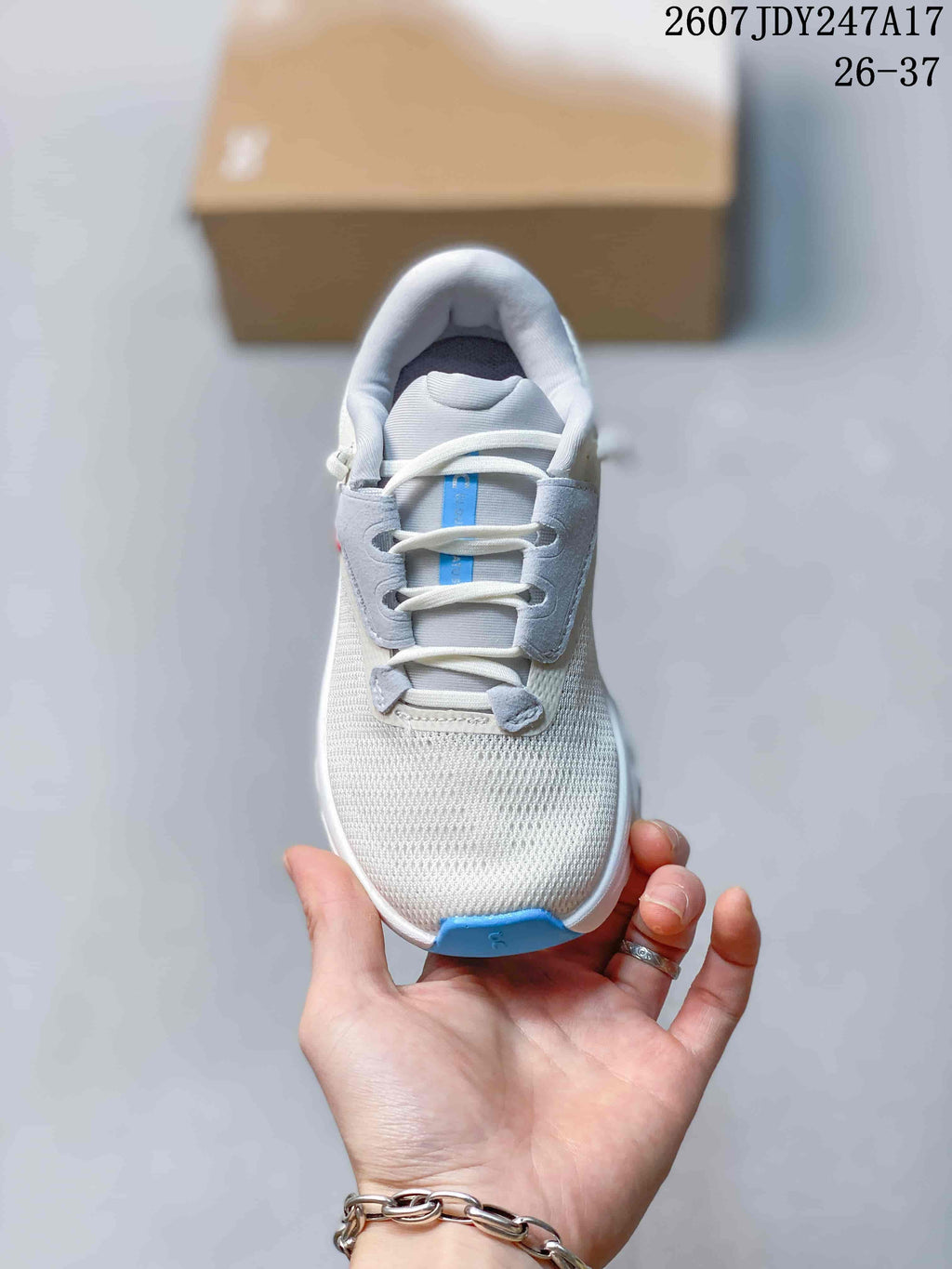 On Cloudstratus 3 Women's Running Shoes White Gray Blue JDY247A17