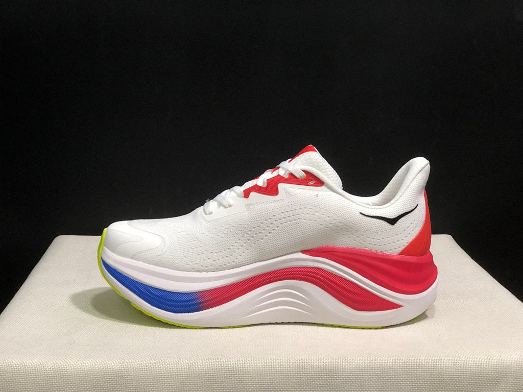 HOKA Skyward X Running Shoes, White Red Blue