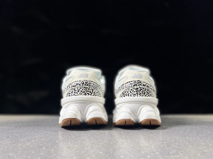 New Balance 9060 XUR White Leopard Print Sneakers