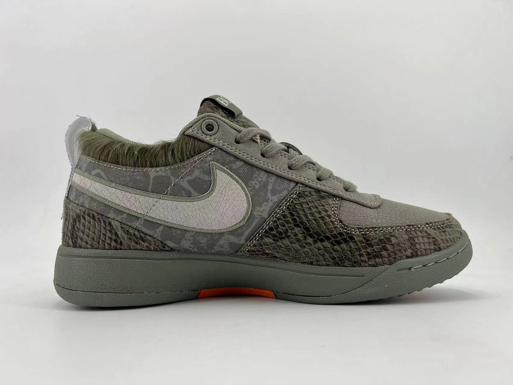 Nike HF6236-002 Low-Top Sneakers in Gray and Orange