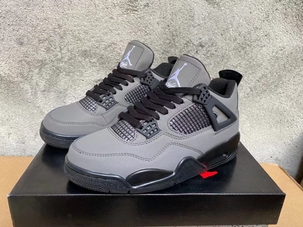 Jordan 4 Grey and Black Sneakers
