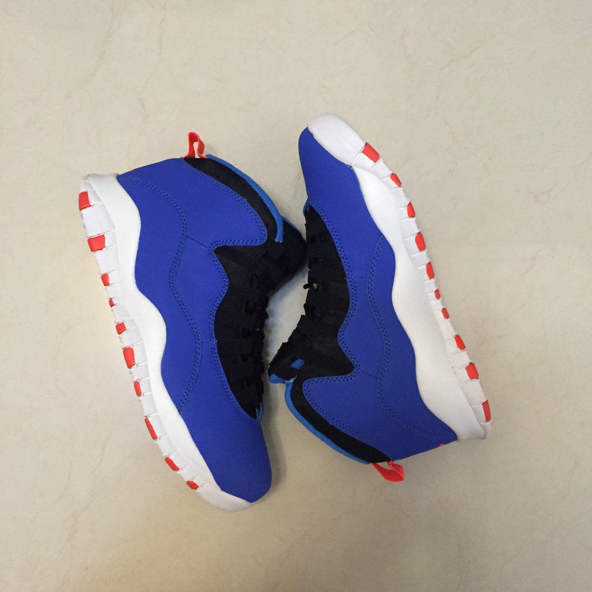 Jordan Air Jordan 10 High-Top Sneakers in Blue, Black and Red