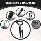 Adjustable Pet Car Safety Seatbelt Harness for Travel