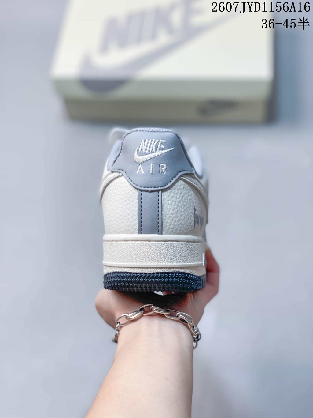 Nike Air Force 1 '07 Low Grey Blue Graphic Sneakers