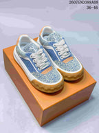 Louis Vuitton Tilted Low-Top Sneakers Blue White 2607GND388A08