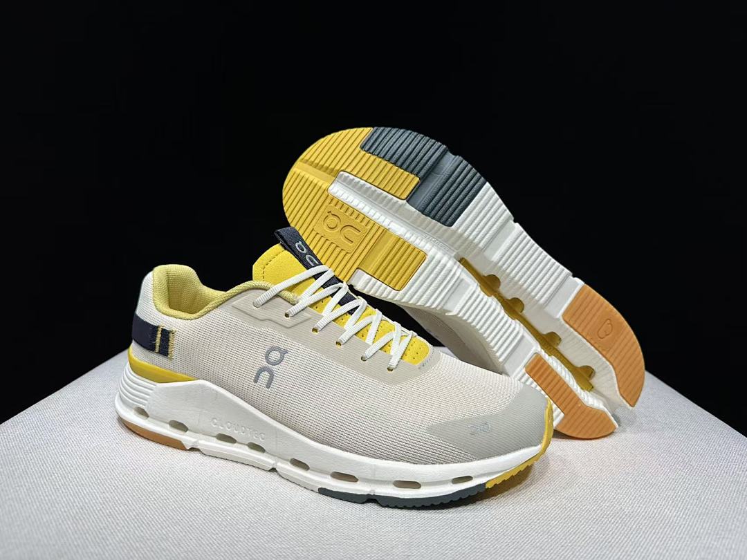 On Cloudnova Form 2 Sneakers in Beige and Yellow