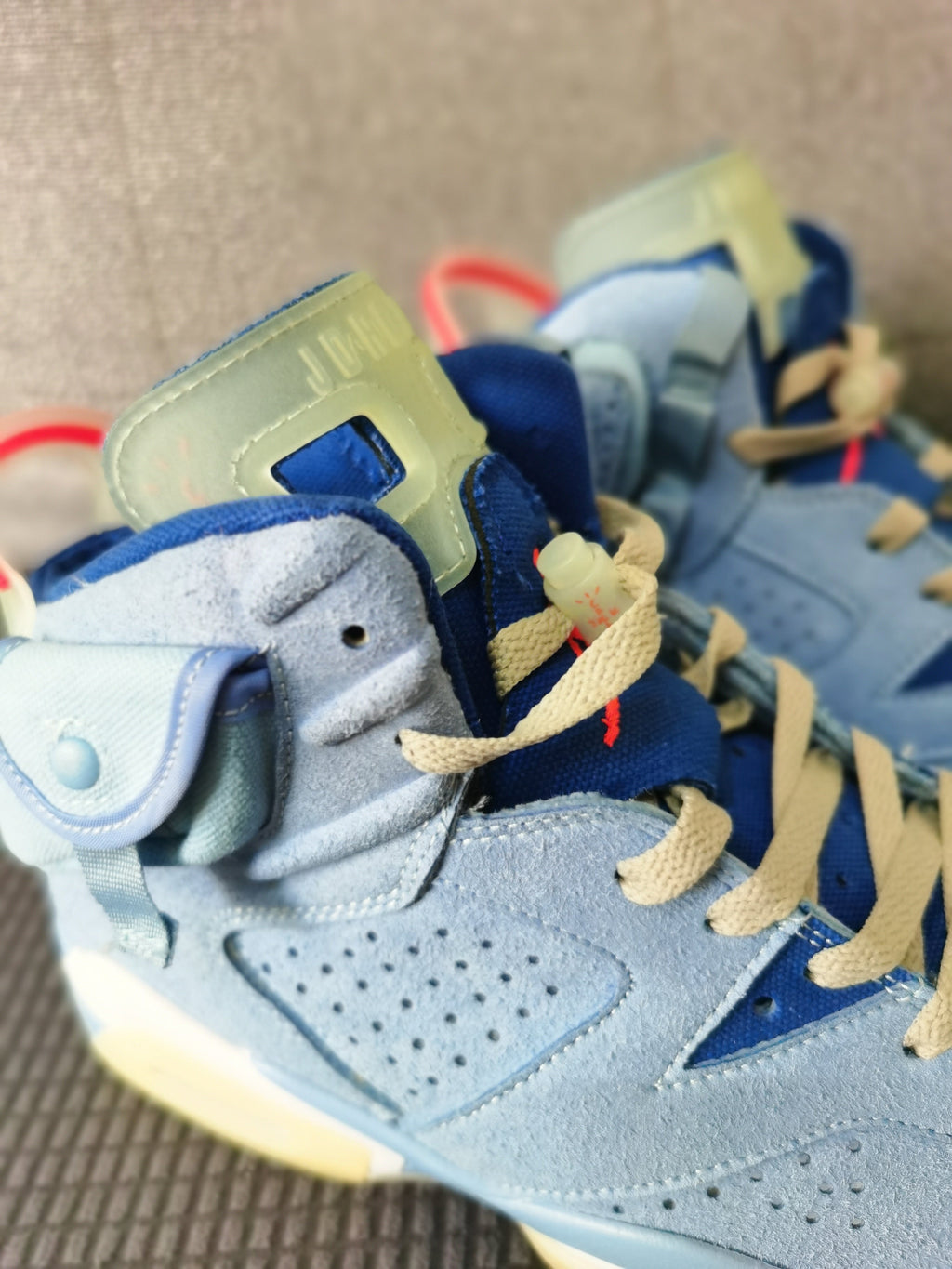 Jordan 6 Travis Scott Blue High-Top Sneakers