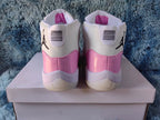 Jordan 11 Retro Pink and White High-Top Sneakers