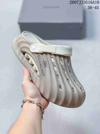 BELANCIAGA Ribbed Clog Sandals Cream 2607JJD516A16