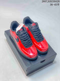 Nike Air Force 1 Low Red Black Patent Sneakers