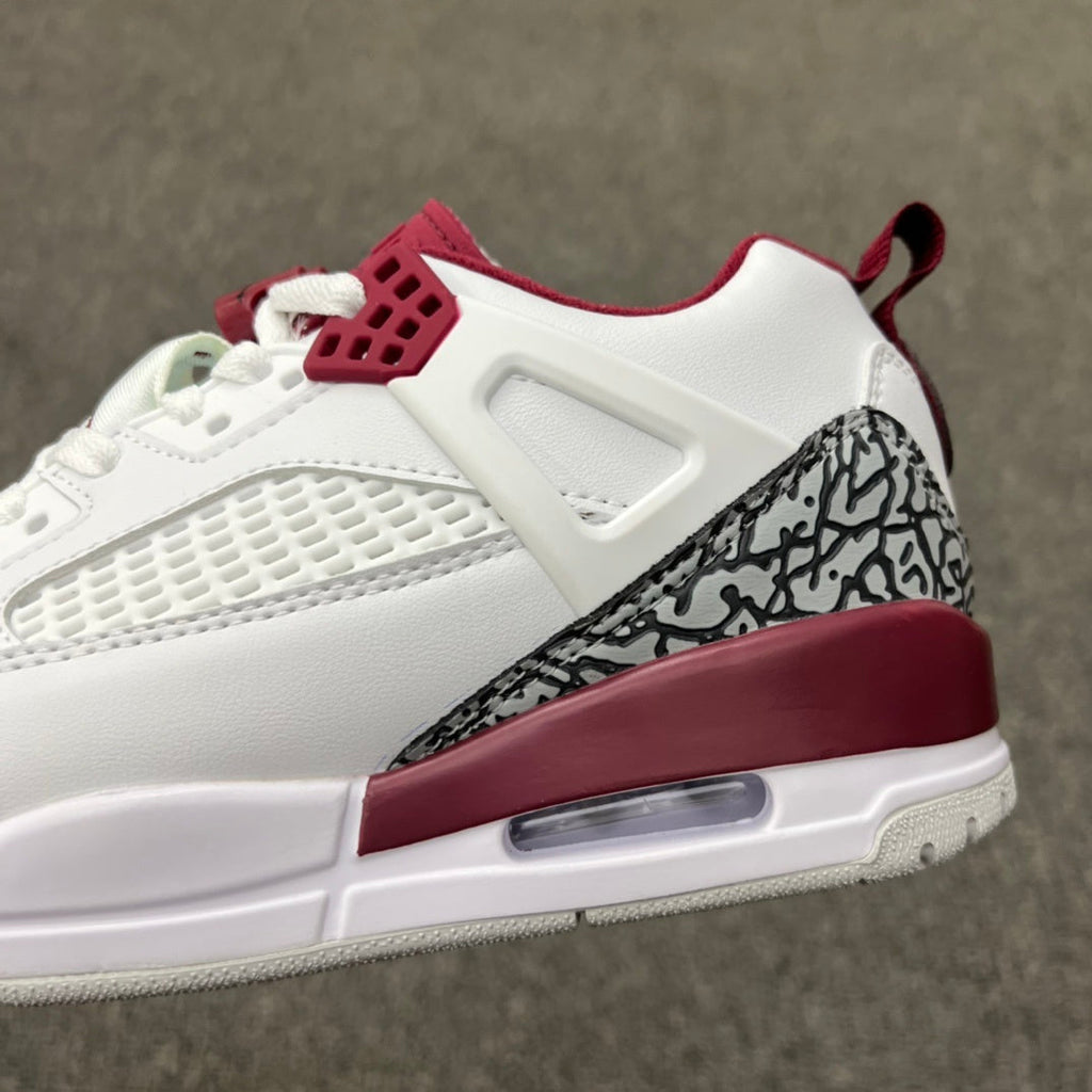 Air Jordan Spizike Low White and Burgundy Sneakers FQ1759-106