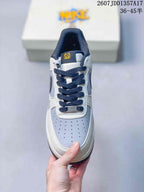 Nike Air Force 1 '07 Low White Navy Gray Sneakers 2607JDD1357A17