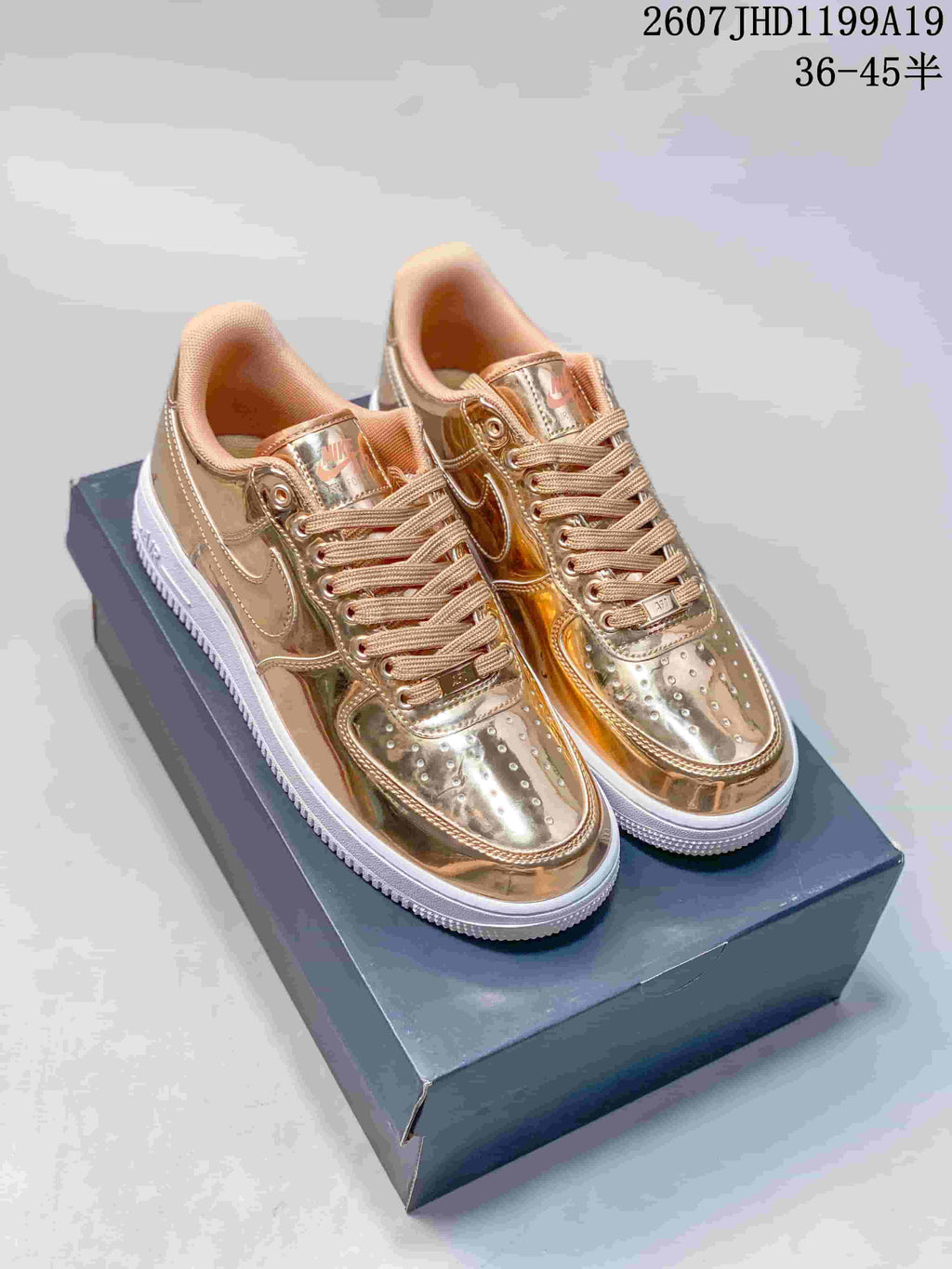Nike Air Force 1 '07 Low Metallic Gold Sneakers