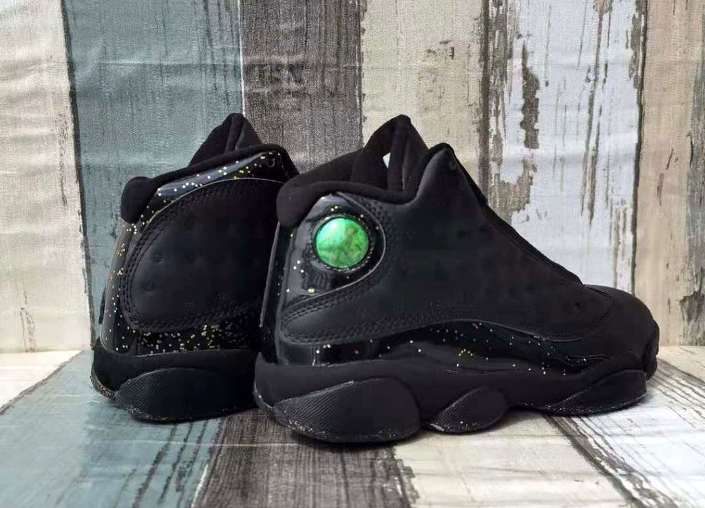 Jordan 13 Black and Gold Men's Sneakers