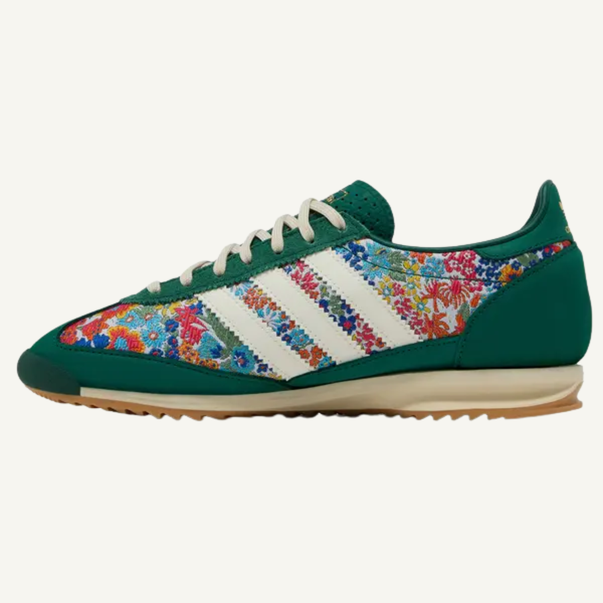 Adidas Originals Women's Green Liberty London x SL72 OG Shoes, JH7226 (No Box)