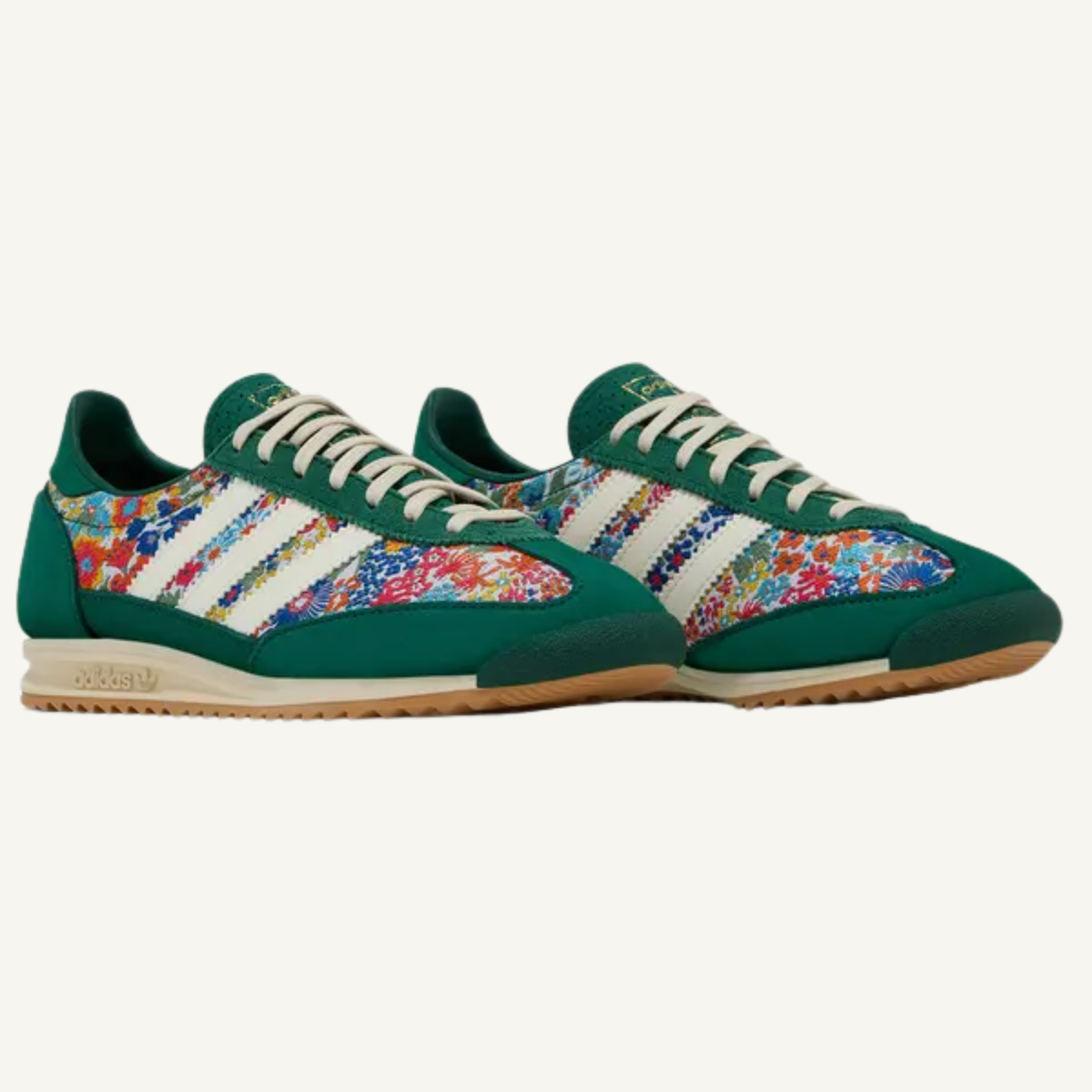 Adidas Originals Women's Green Liberty London x SL72 OG Shoes, JH7226 (No Box)