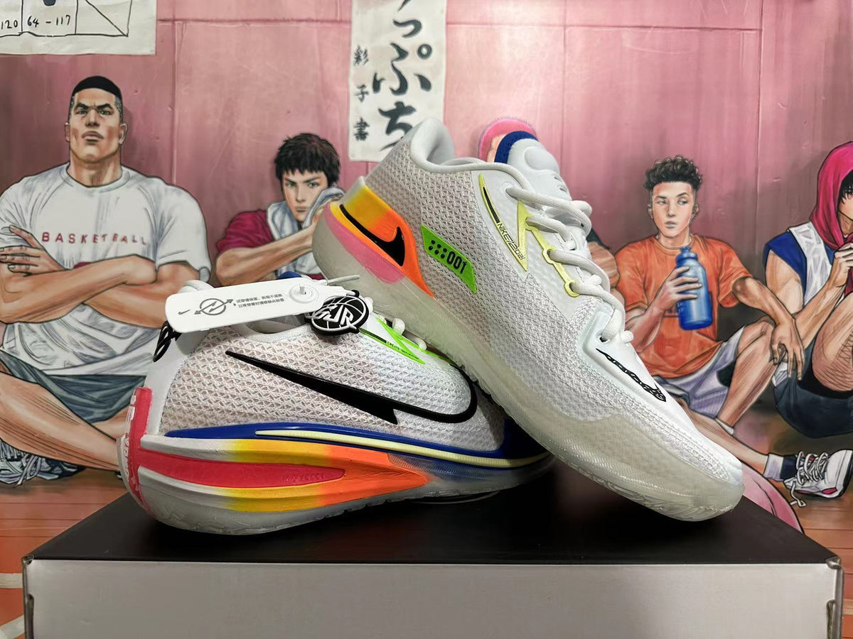 Nike GT Basketball Shoes White Blue Orange