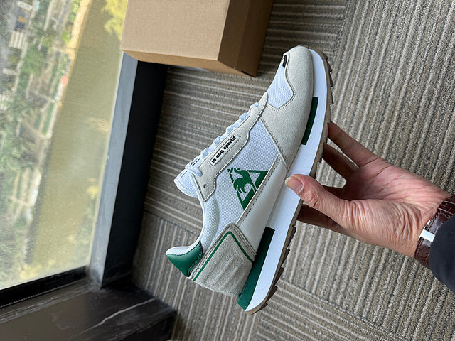 Le Coq Sportif AN-9 Sneakers, Grey and Green