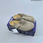 Birkenstock Boston VL Suede Clogs with Adjustable Buckle