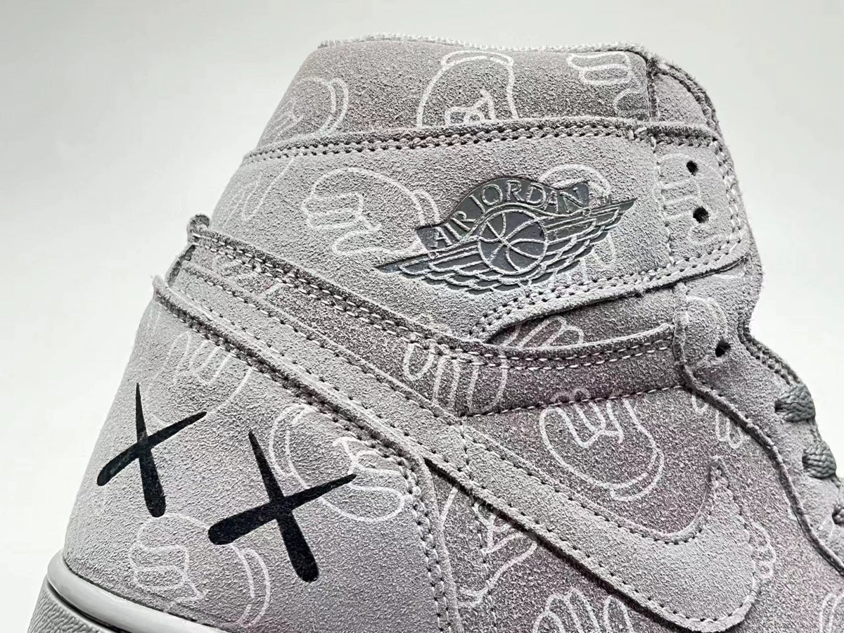 Air Jordan 1 High Cool Grey Patterned Sneakers