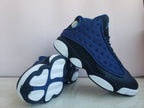Air Jordan 13 Black Deep Blue Reflective Sneakers